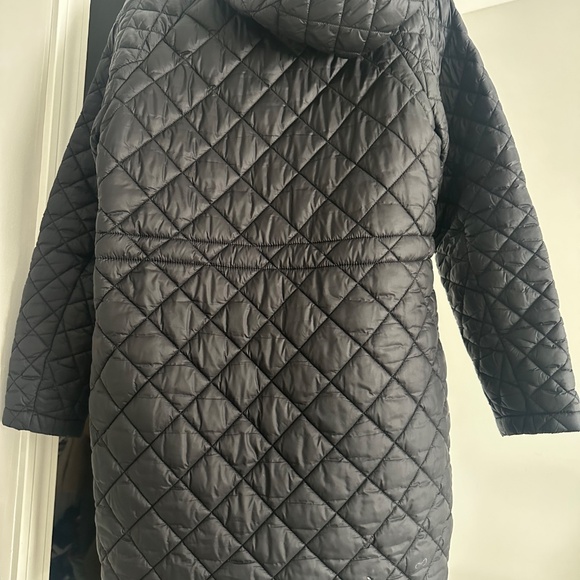 Athleta Whisper Featherless Parka - Black - Petite Medium - Picture 2 of 5